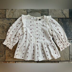 Universal Thread Ruffle Top with Puff Sleeves